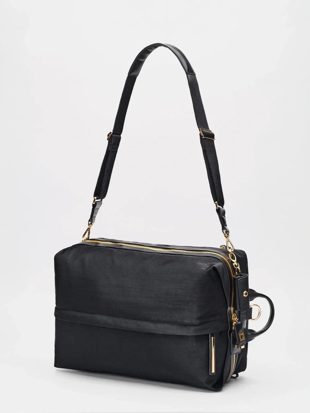 CARAA studio 2 large gold hardware black travel bag